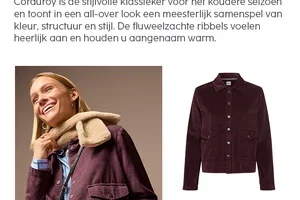 Nieuwe corduroy-styles in de webshop