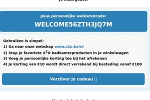 Welkom bij de X²O club! 💌 (jouw korting staat klaar...)
