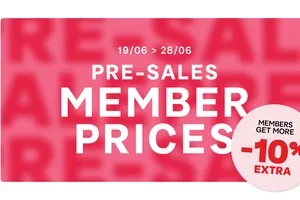 Member Prices: -10 % extra tijdens de Pre-Sales