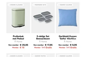 Member Prices op de Home-afdeling