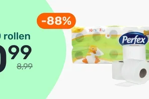 10 rollen Perfex WC-papier voor €0,99 🤯