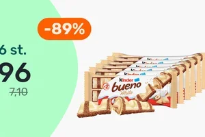 6 x Kinder Bueno White voor €0,96