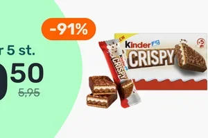 5 Kinder Crispy wafels voor €0,50! 🍫✨