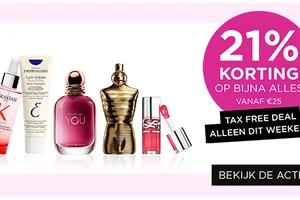 Alleen vandaag nog 21% korting op bijna alles vanaf €25