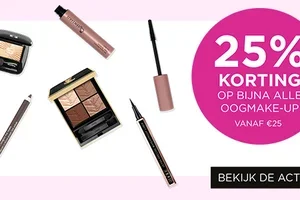 25% korting op bijna alle oogmake-up vanaf 25 euro