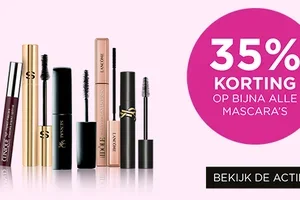 35% korting op bijna alle mascara's