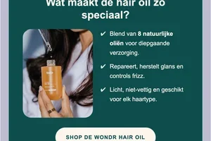 Back in stock: De WONDR hair oil.