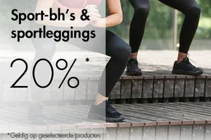 Sport-bh’s & sportleggings 20% korting 🔵 Pak je training weer op!