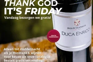 GRATIS VERZENDING 🚀 op Duca Enrico en alle andere wijnen! 🥂