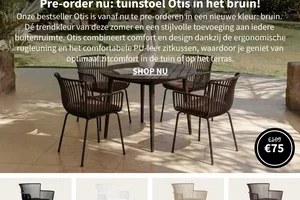 Nieuw: tuinstoel Otis in het 🤎!