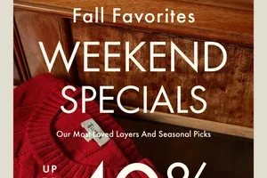 Weekend Specials: Fall's Favorites, Specially Priced