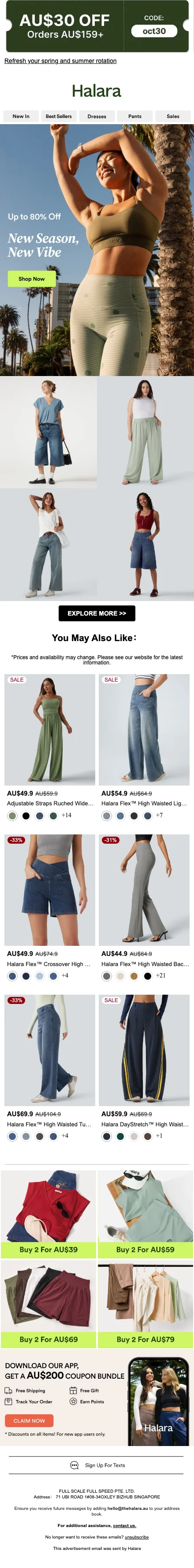 Bewijs van coupon - Halara - Kortingscode: [[80% korting]] op geselecteerde lente- en zomermode