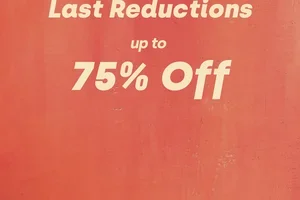 Final reductions up to 75% off