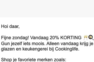 Laatste kans: 20% korting op glaswerk en keukengerei