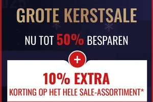 X-mas sale begint nut: Tot 50% korting + 10% Sinterklaas korting er bovenop!