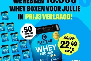 Snel zijn loont – Whey voor slechts €22,49