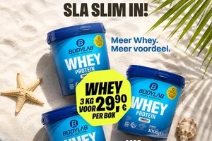 Nieuwe maand. Whey €29,90 + 25% korting! 💸