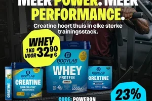 1 kg Whey voor € 32,90 + 23% op BODYLAB!
