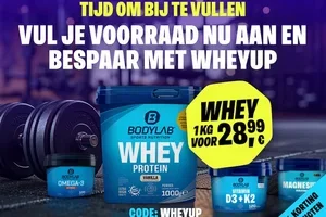 💪 Tijd voor een nieuwe voorraad? 1 kg Whey voor €28,99!