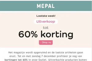 OPRUIMING | Nog t/m zondag kortingen tot 60%!