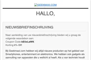 [GEEKMAXI.COM] Nieuwsbriefwaardebon