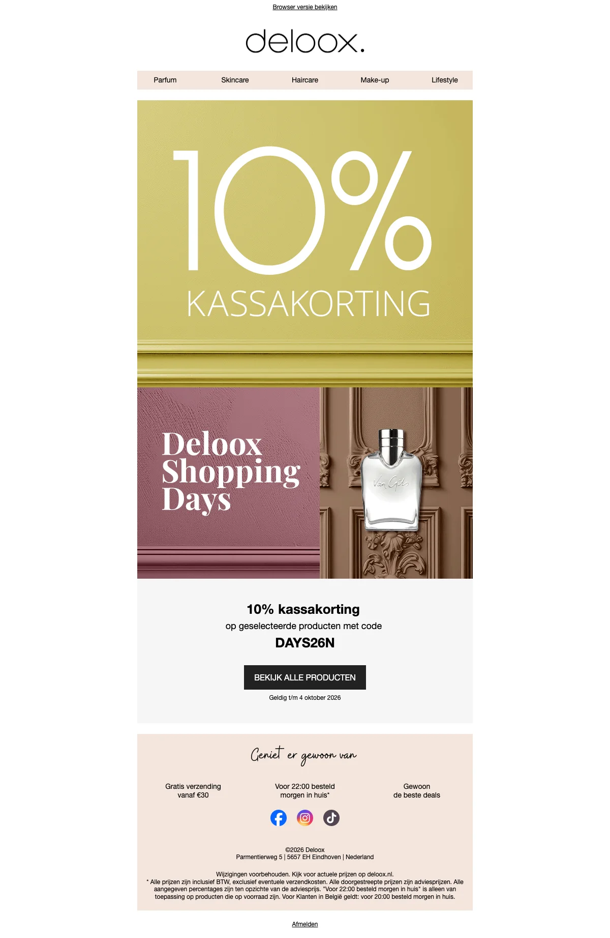 Bewijs van coupon - Deloox - Kortingscode: [[10% kassakorting]] op geselecteerde producten