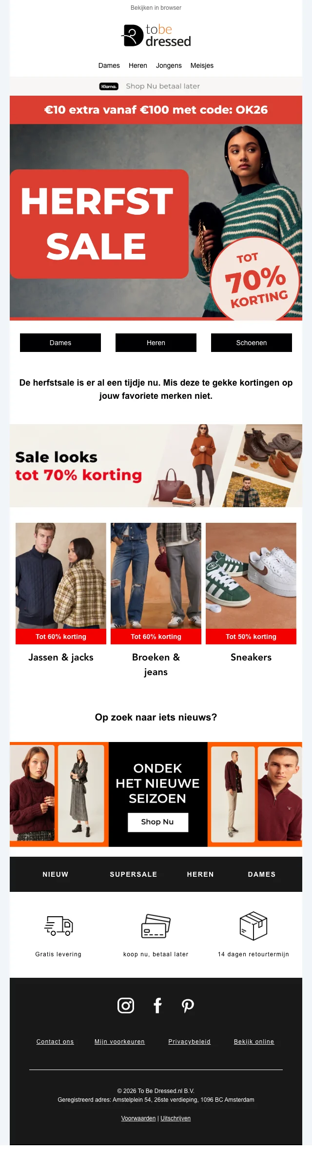 Bewijs van coupon - To Be Dressed - Herfstsale: [[tot 70% korting]] op dames, heren en schoenen