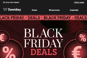 Black Friday is begonnen bij Sawiday!