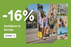 Zin in Europa? 16% korting op je verblijf