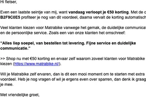 Laatste kans: Je €50 korting verloopt vandaag! ⚠️