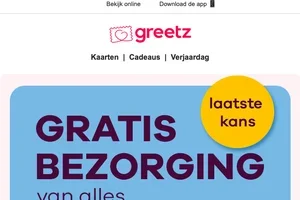Laatste kans: gratis bezorging 🚚💨