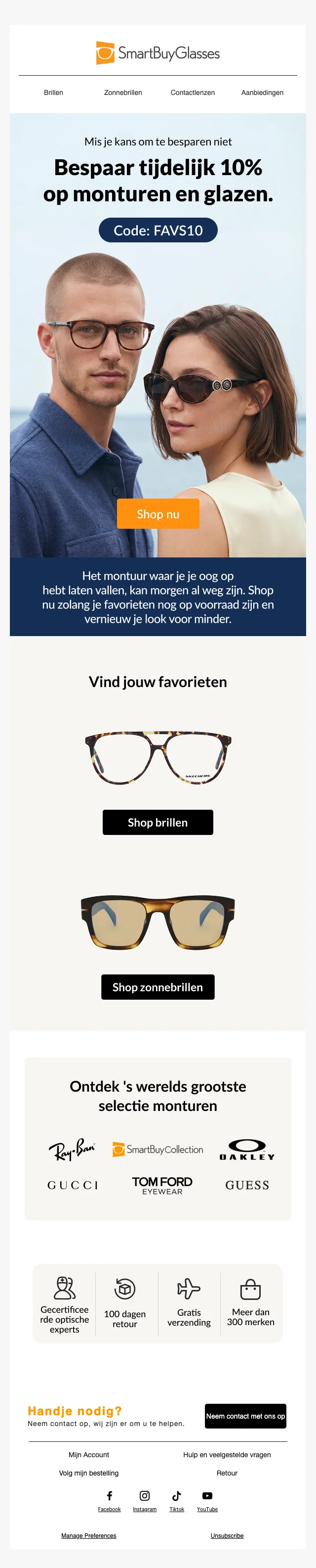 Bewijs van coupon - SmartBuyGlasses - Kortingscode: [[10% korting]] op monturen en glazen online