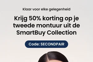 50% korting op je tweede montuur
