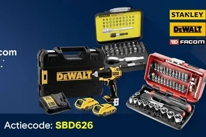 Tijdelijke actie: 10% korting op Stanley, DeWalt & Facom.