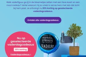 Vaderdag = zondag! Nu 20% korting op vaderdagcadeaus 💌