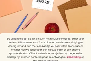 20% op succes cadeaus voor een frisse start
