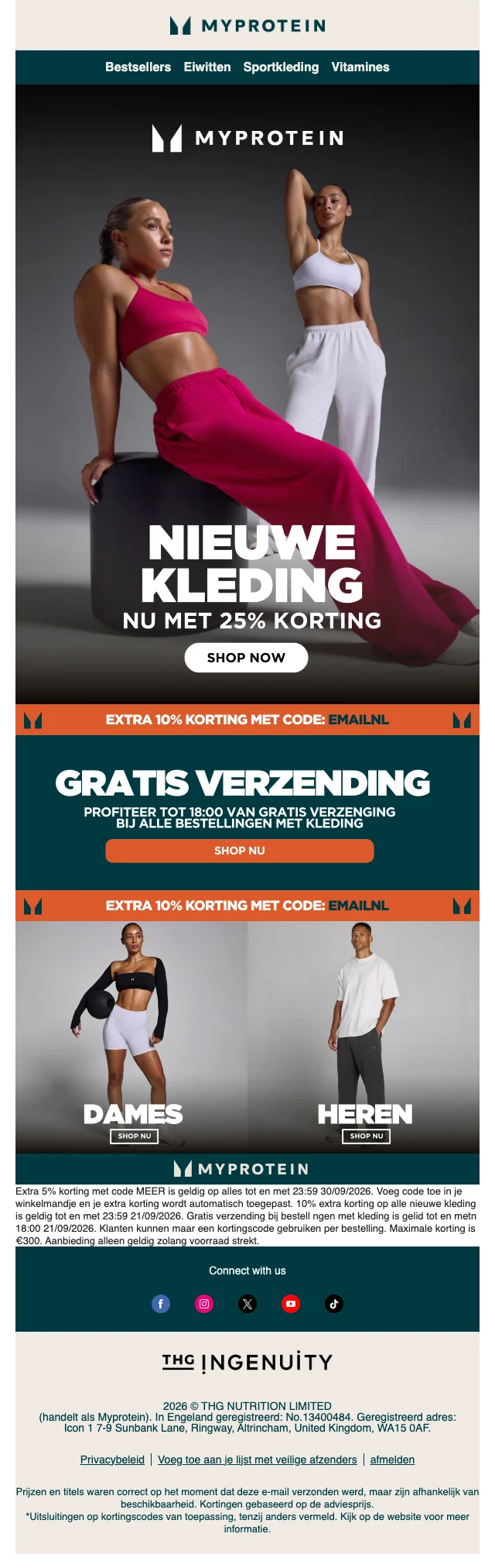 Bewijs van coupon - Myprotein - Myprotein kortingscode: [[25% korting]], extra 10% en gratis verzending