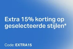 Geen grap: scoor 15% extra korting op onze outlet en geselecteerde stijlen 🛒