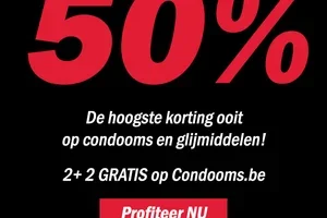 Black Friday: 50% korting op condooms en glijmiddelen! ❤️‍🔥