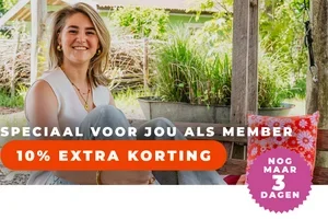 vergeet je 10% extra korting niet!