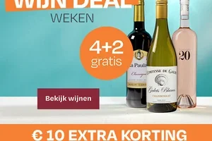 2 flessen gratis + 10 euro extra korting