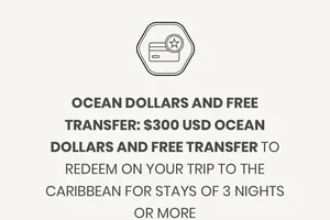 🏝️ Paradise with up to 25% off, 500 bonus points and $300 Ocean Dollars