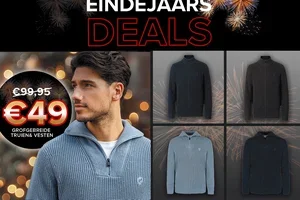 Eindejaarsdeals: Warme truien & vesten tot 50% voordeel!