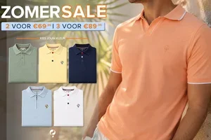 3 polo's voor €89,95 & sneakers onder €50