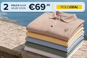 Vakantiegeld Deals: polo’s en sneakers extra scherp geprijsd!