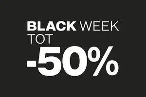BLACK WEEK 🖤 Tot -50% op topmerken