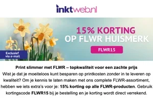 Alleen voor jou: 15% korting met FLWR15! 🌸