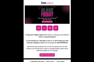 De klok tikt… 20% Black Friday korting! ⏰