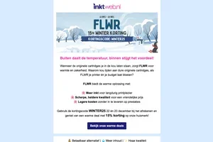 Brrr… maar 15% korting maakt alles warmer ❄