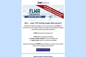 Brrr… maar 15% korting maakt alles warmer ❄